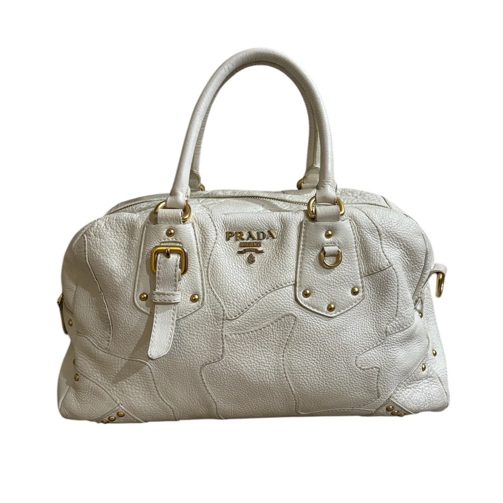 Vintage Prada White Patchwork Bag - image 1